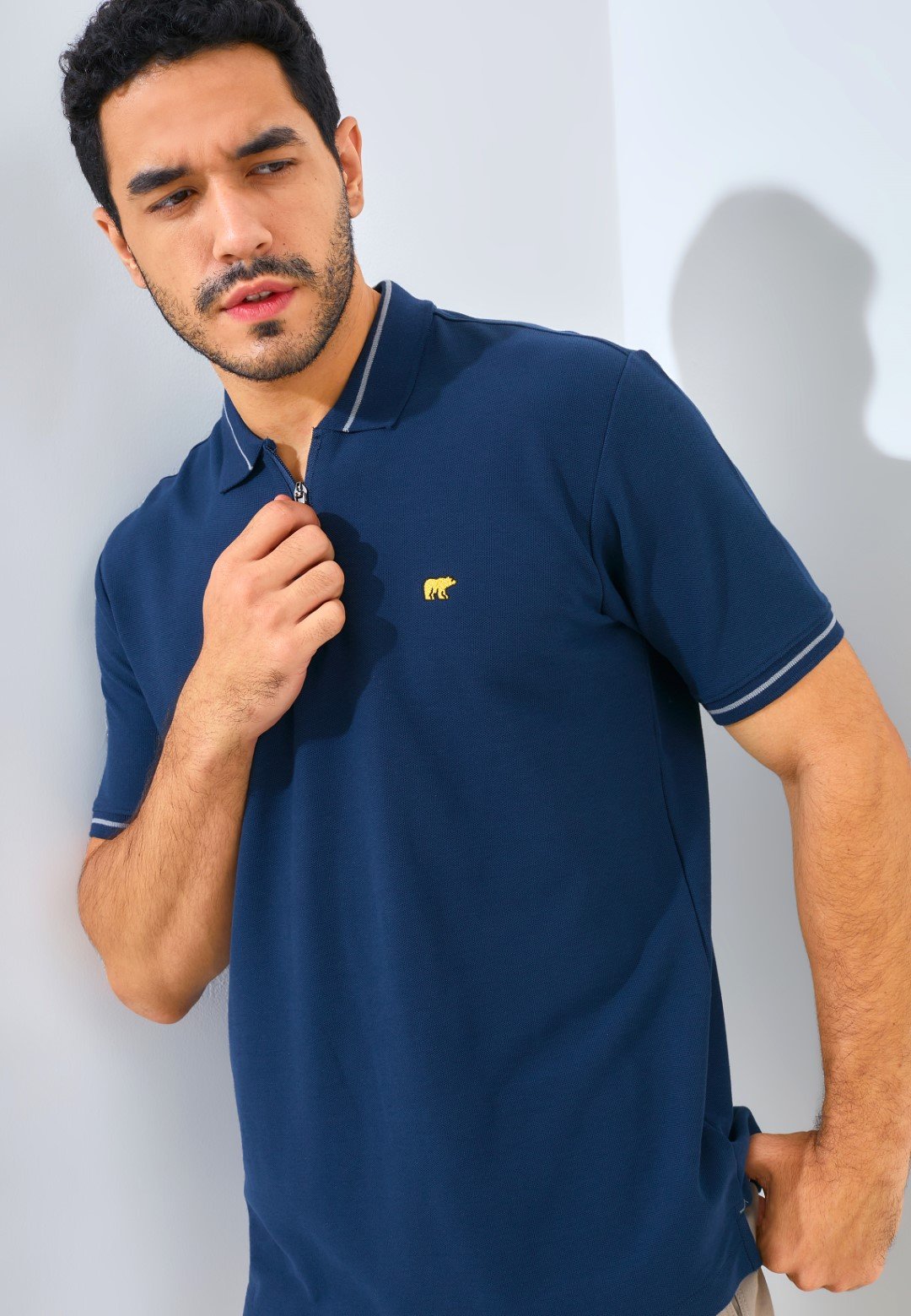 Jack Nicklaus Opera Polo Shirt Pria Regular Fit Navy - Image 2