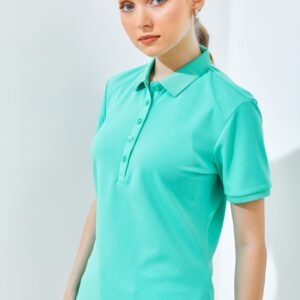 Jack Nicklaus Cherokee Premium Solid Polo Ladies Green Shore