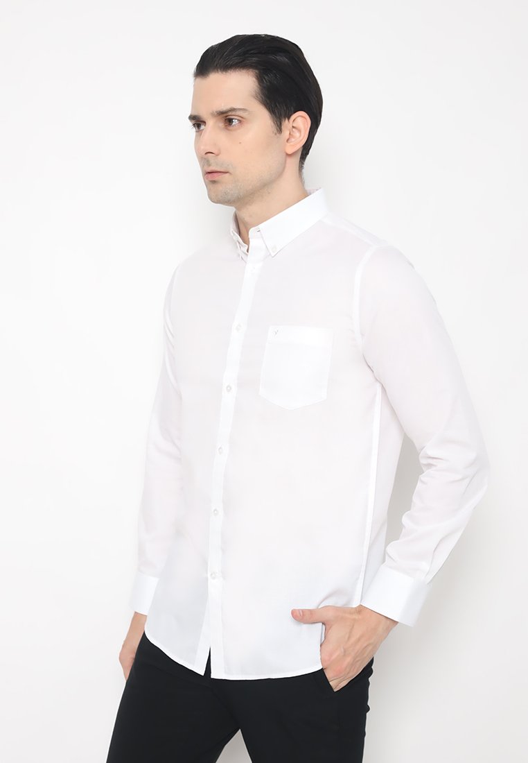 Jobb Chevio Kemeja Pria Lengan Panjang Slim Fit Putih - Image 2