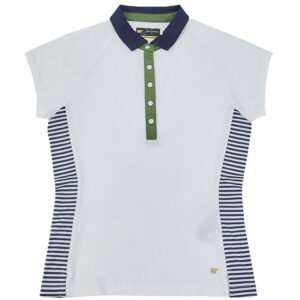 Jack Nicklaus Citruswood Premium Side Stripe Polo Ladies Bright White