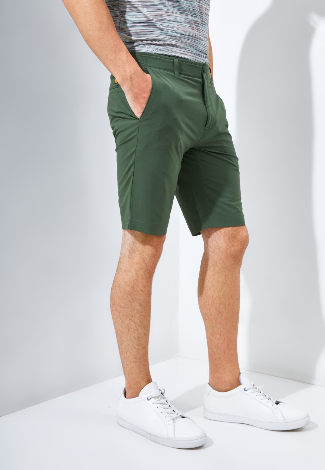 Jack Nicklaus Conrad Premium Celana Pendek Pria Regular Fit Olive - Image 3