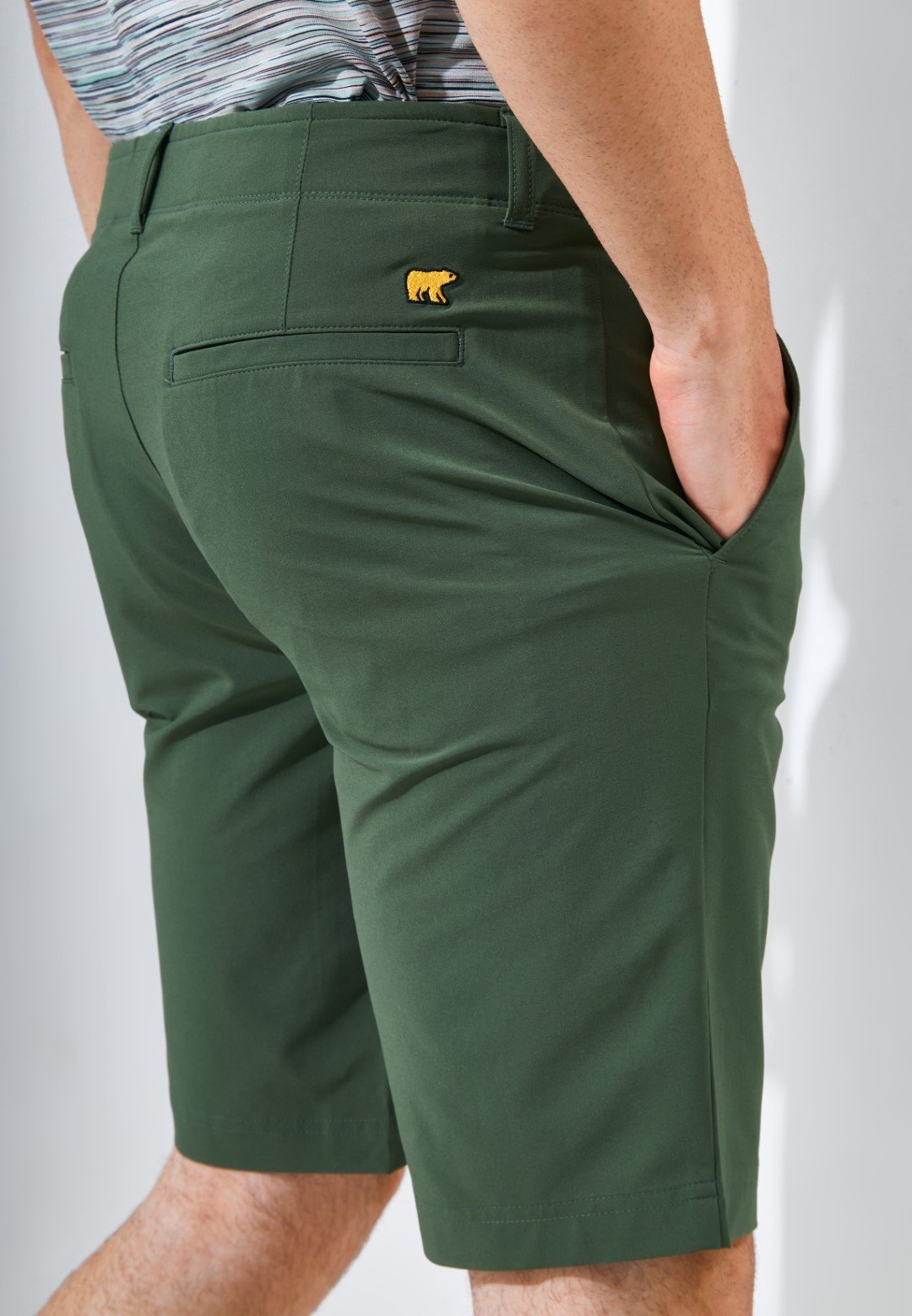 Jack Nicklaus Conrad Premium Celana Pendek Pria Regular Fit Olive - Image 5