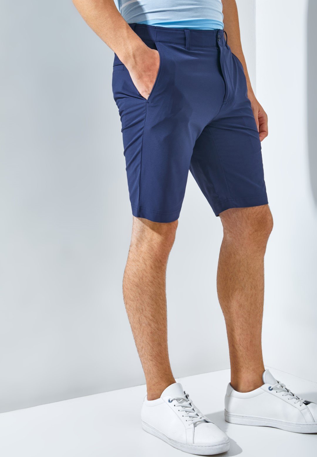 Jack Nicklaus Conrad Premium Celana Pendek Pria Regular Fit Classic Navy - Image 2