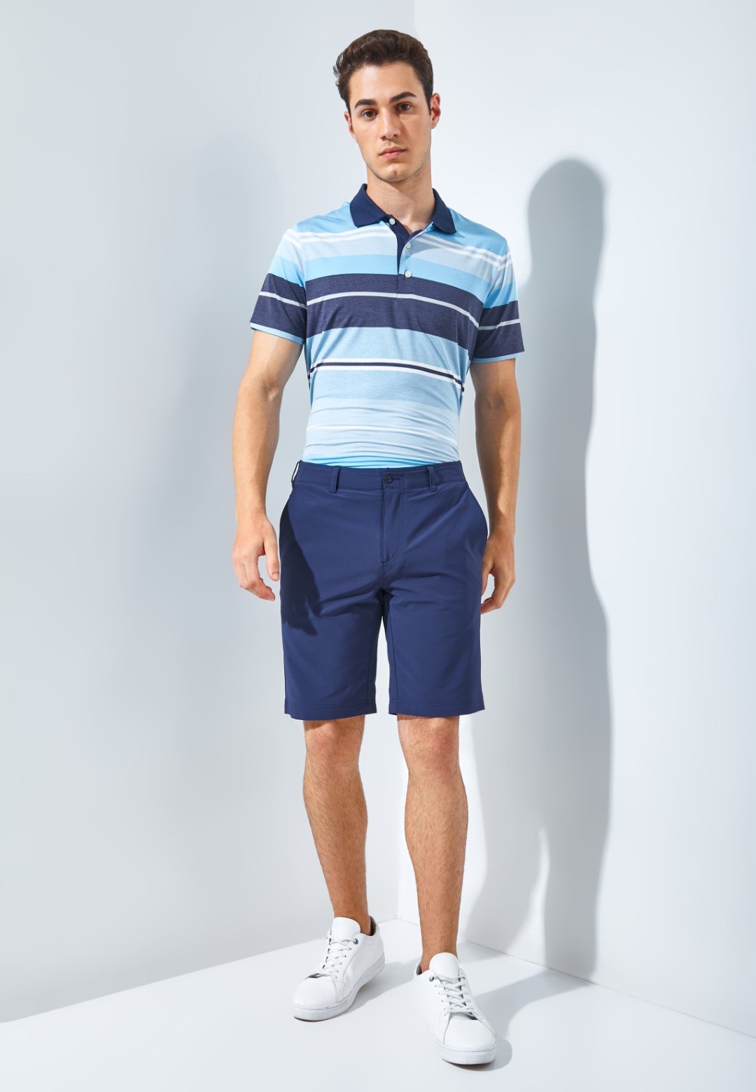 Jack Nicklaus Conrad Premium Celana Pendek Pria Regular Fit Classic Navy - Image 6