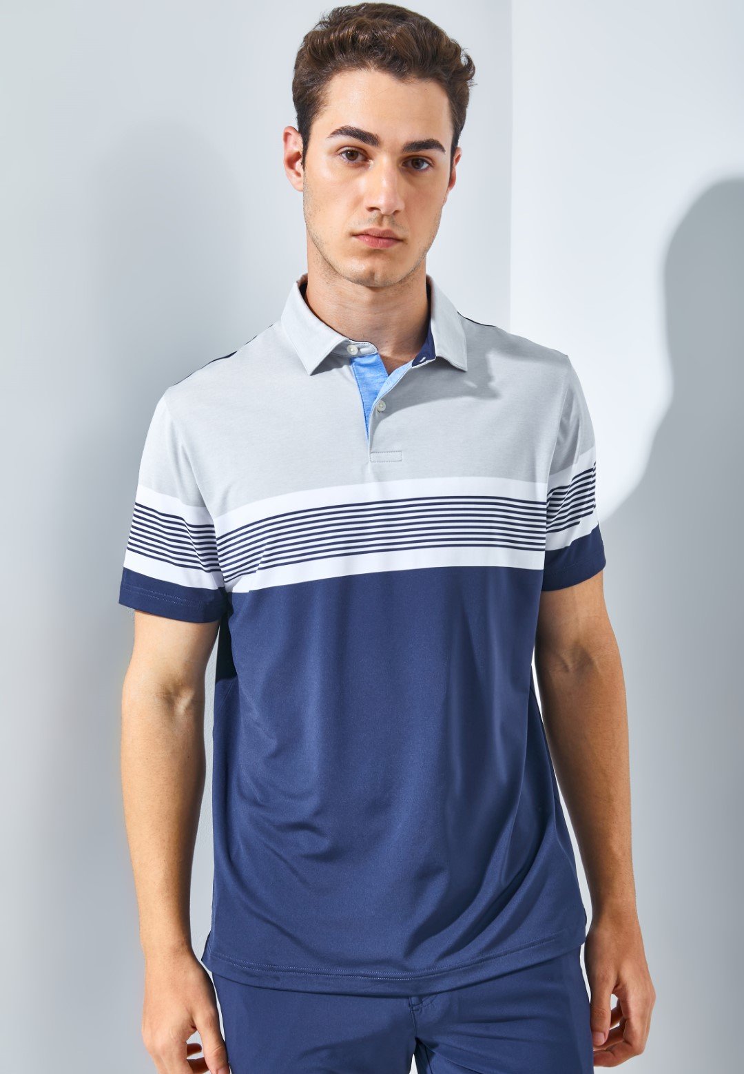Jack Nicklaus Copperfield Premium Tonal Stripe Polo Classic Navy