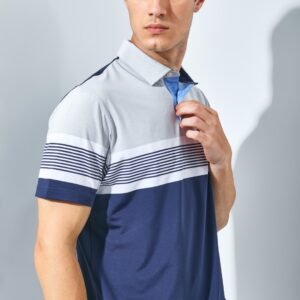 Jack Nicklaus Copperfield Premium Tonal Stripe Polo Classic Navy
