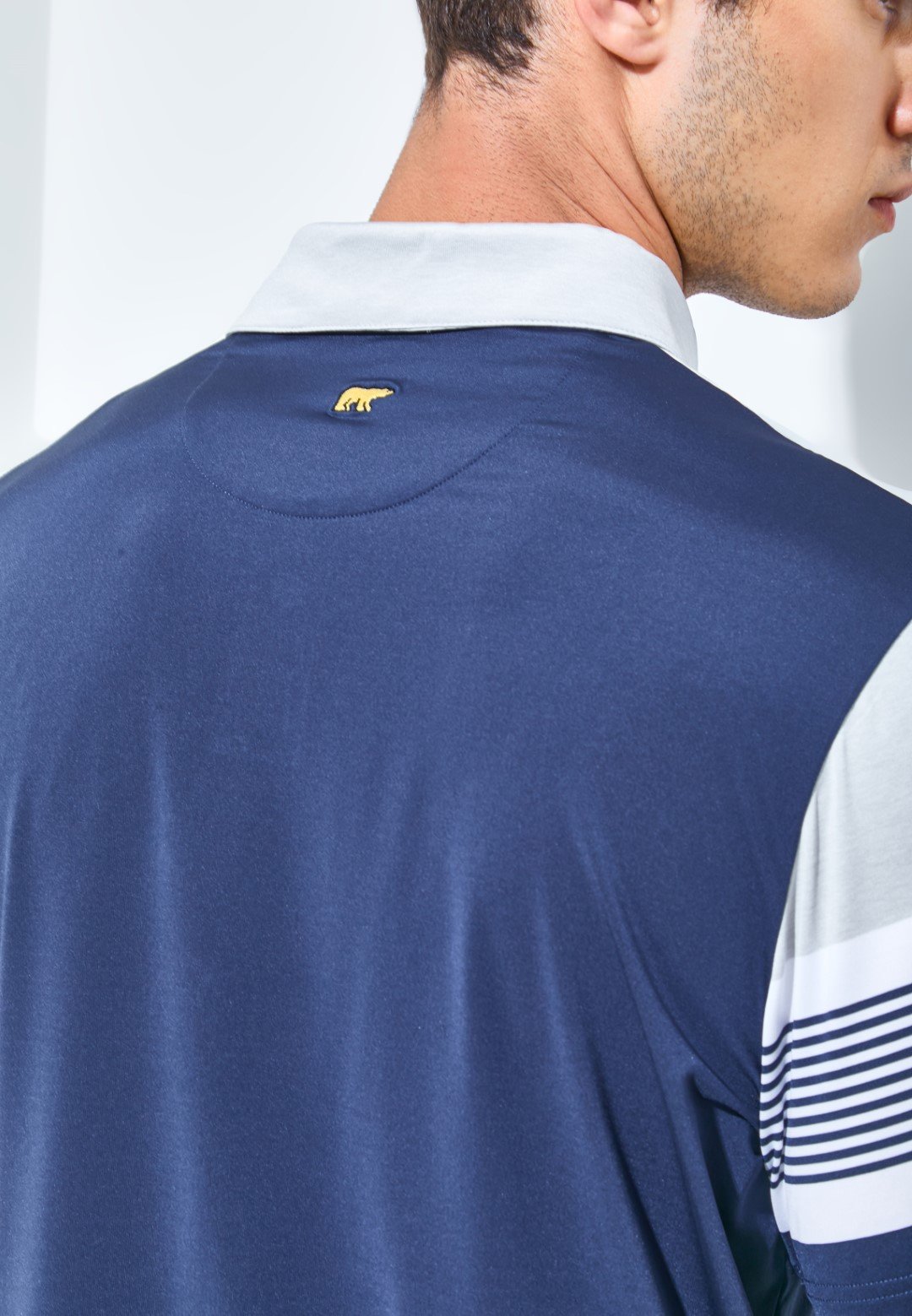 Jack Nicklaus Copperfield Premium Tonal Stripe Polo Classic Navy - Image 5
