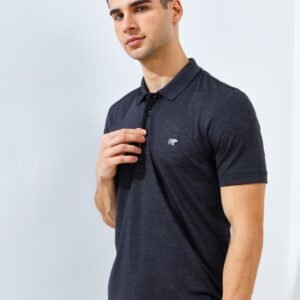 Jack Nicklaus Corvette Polo Shirt Pria Slim Fit Black