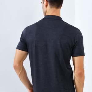 Jack Nicklaus Corvette Polo Shirt Pria Slim Fit Black