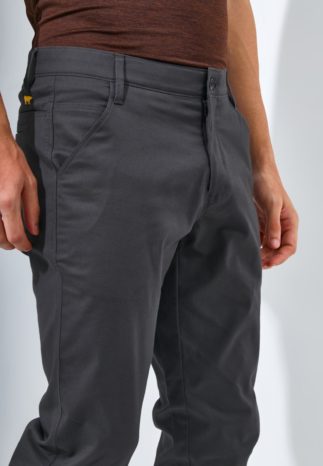 Jack Nicklaus Cougar Celana Panjang Pria Slim Fit Charcoal - Image 3