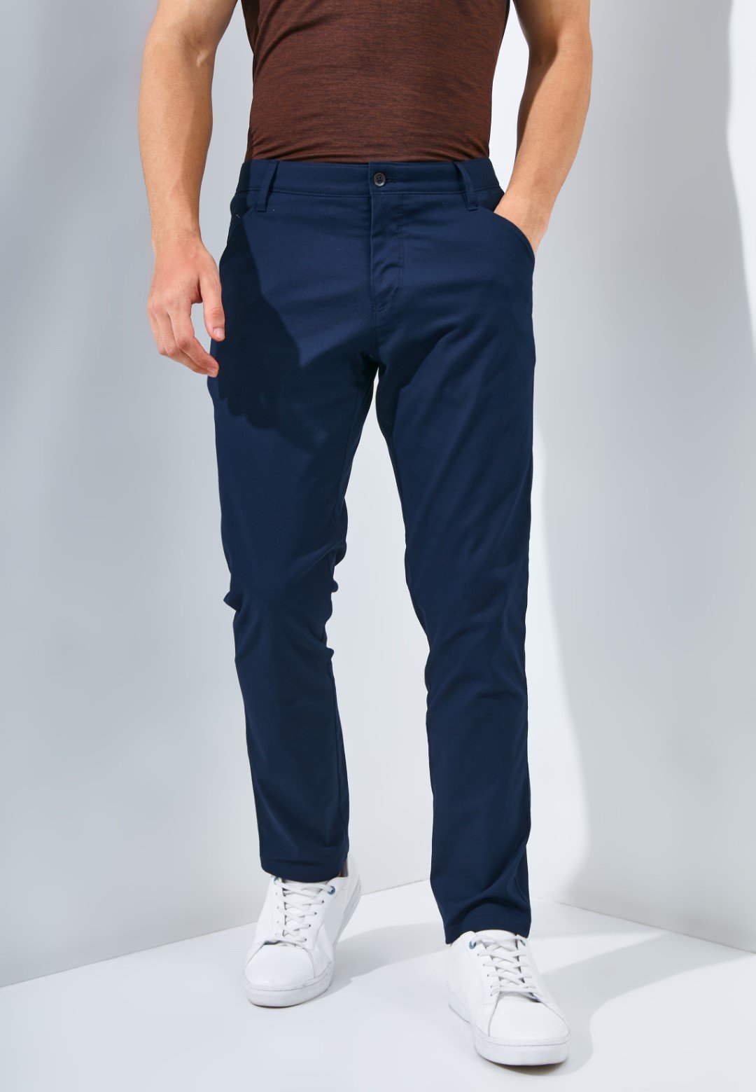 Jack Nicklaus Cougar Celana Panjang Pria Slim Fit Navy