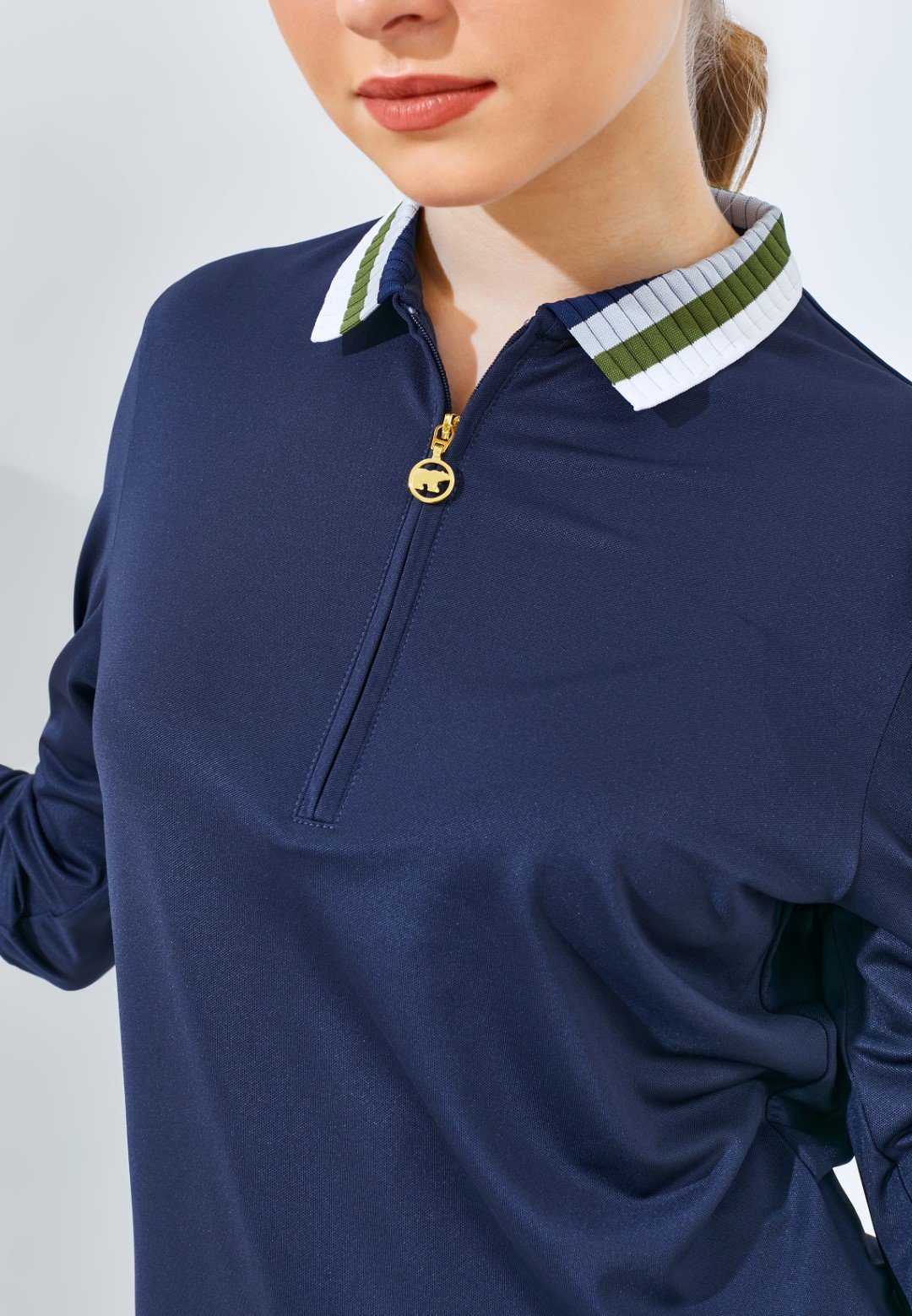 Jack Nicklaus Cypress Premium Solid Polo Ladies Classic Navy - Image 5