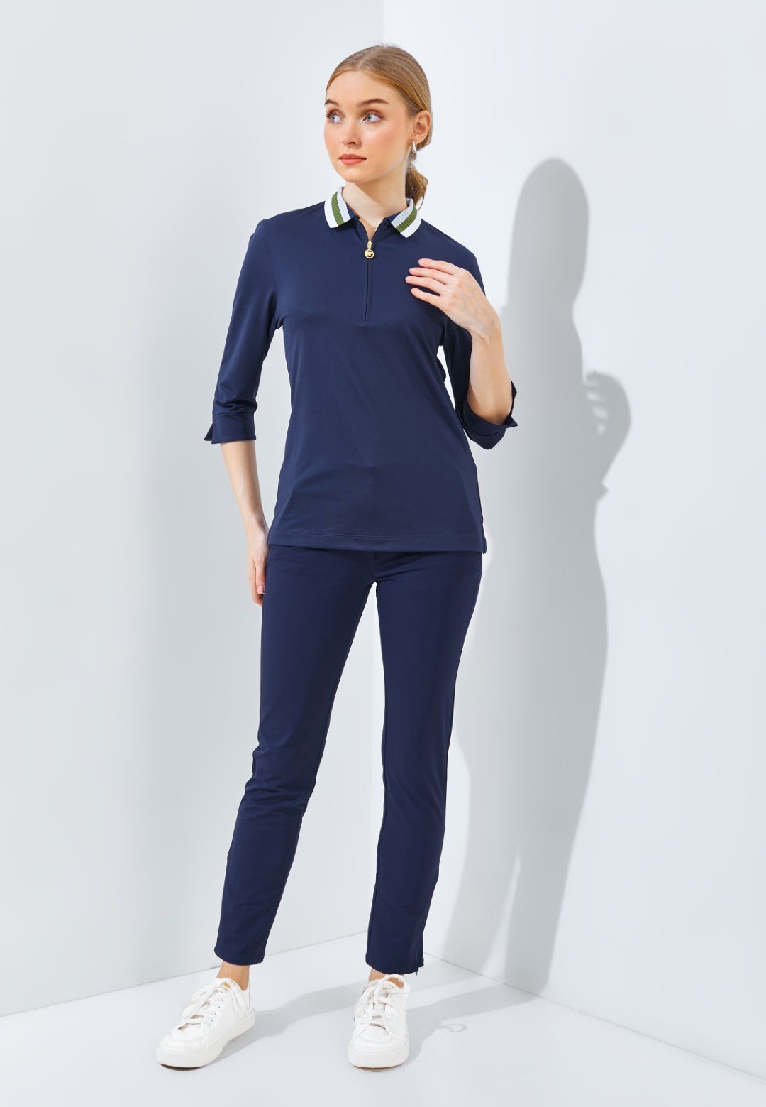 Jack Nicklaus Cypress Premium Solid Polo Ladies Classic Navy - Image 6