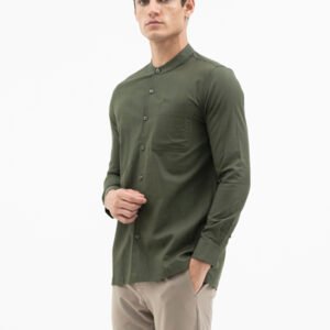 Jack Nicklaus Jet Set Kemeja Pria Lengan Panjang Slim Fit Army Green