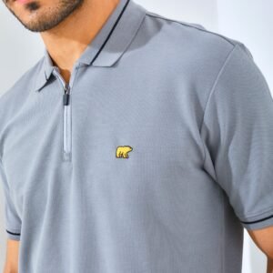Jack Nicklaus Opera Polo Shirt Pria Regular Fit Monument Grey