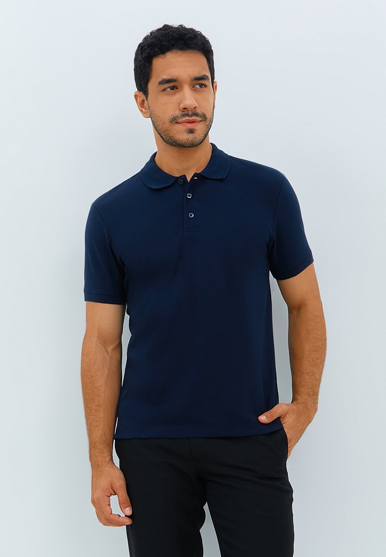 Jobb Galvin Polo Shirt Pria Lengan Pendek Slim Fit Navy