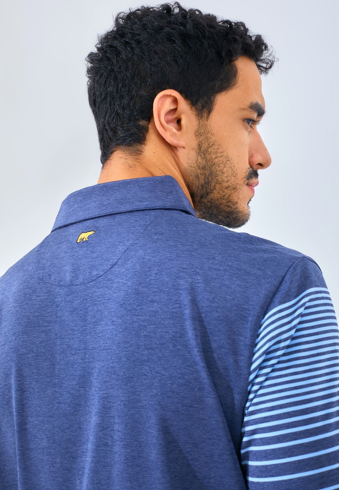 Jack Nicklaus Monreale Premium Fine Chest Stripe Polo Regular Fit Classic Navy - Image 5