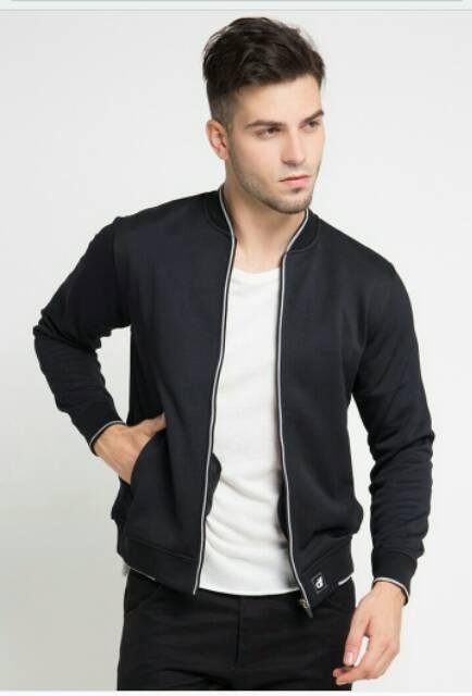 d&f Jaket pria Bomber - Hitam