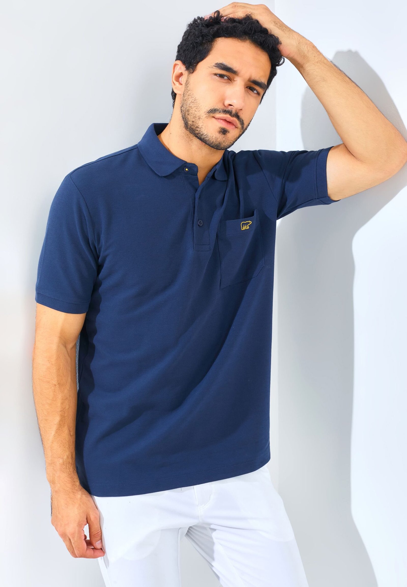Jack Nicklaus Gallant Polo Shirt Pria Regular Fit Navy - Image 2