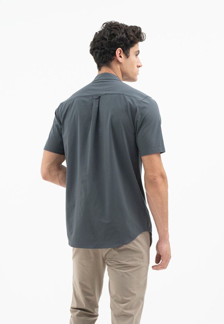 Jack Nicklaus Prestigio Kemeja Pria Lengan Pendek Slim Fit Dark Grey - Image 4