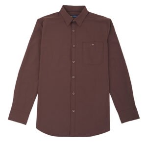 Jack Nicklaus Dapper Groove Kemeja Pria Lengan Panjang Slim Fit Dark Brown