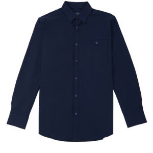 Jack Nicklaus Dapper Groove Kemeja Pria Lengan Panjang Slim Fit Navy