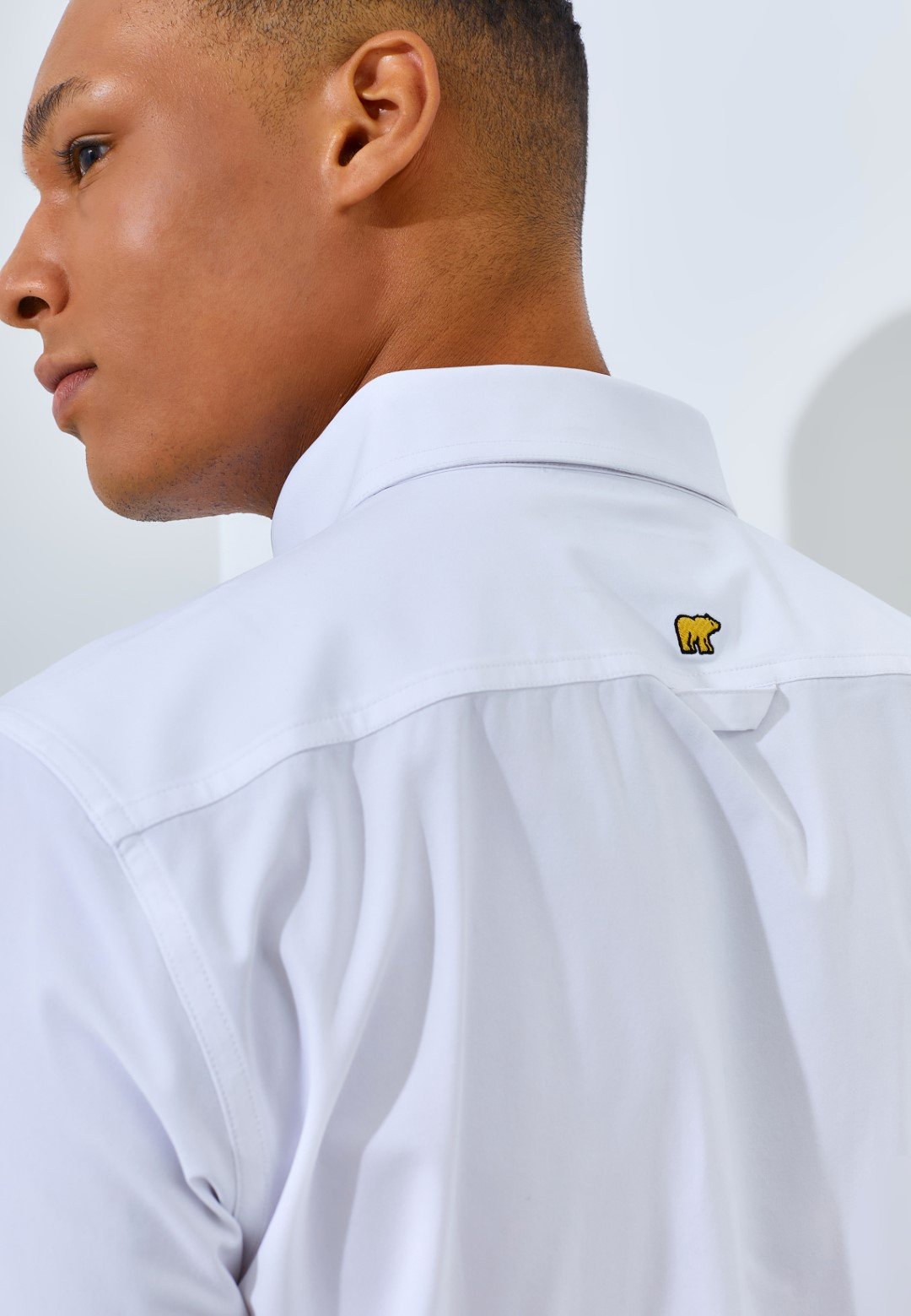 Jack Nicklaus Dapper Groove Kemeja Pria Lengan Panjang Slim Fit White - Image 6