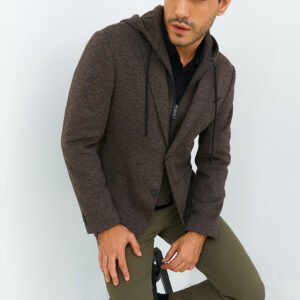 Jobb Darden-T2 Hybird Blazer Pria Slim Fit Dark Brown