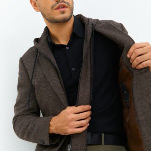 Jobb Darden-T2 Hybird Blazer Pria Slim Fit Dark Brown