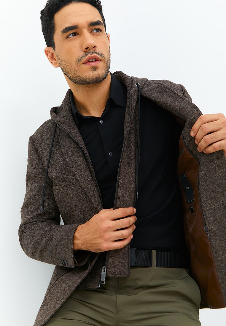 Jobb Darden-T2 Hybird Blazer Pria Slim Fit Dark Brown - Image 5