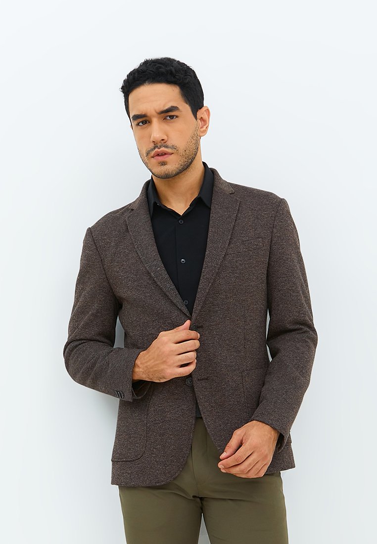 Jobb Darden-T2 Hybird Blazer Pria Slim Fit Dark Brown - Image 6