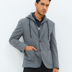 Jobb Darden-T2 Hybird Blazer Pria Slim Fit Light Grey