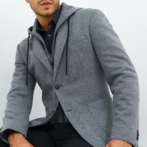 Jobb Darden-T2 Hybird Blazer Pria Slim Fit Light Grey