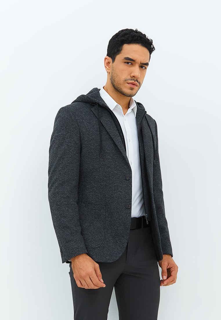 Jobb Darden-T2 Hybird Blazer Pria Slim Fit Dark Grey - Image 3