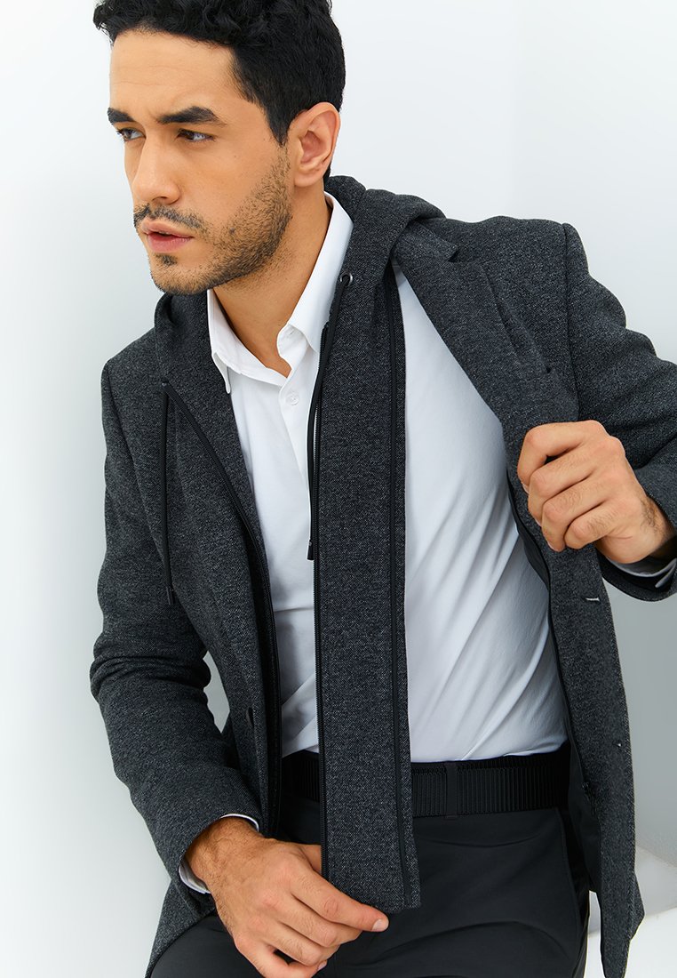 Jobb Darden-T2 Hybird Blazer Pria Slim Fit Dark Grey - Image 5