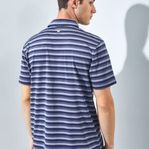 Jack Nicklaus Daytona Premium Heather Stripe Polo Classic Navy