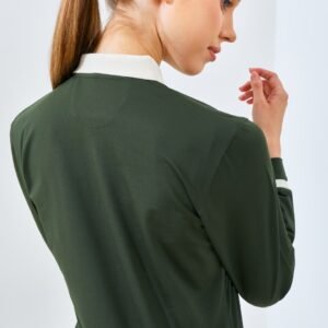 Jack Nicklaus Debby Ladies Premium Contrast Collar Polo Virtual Olive