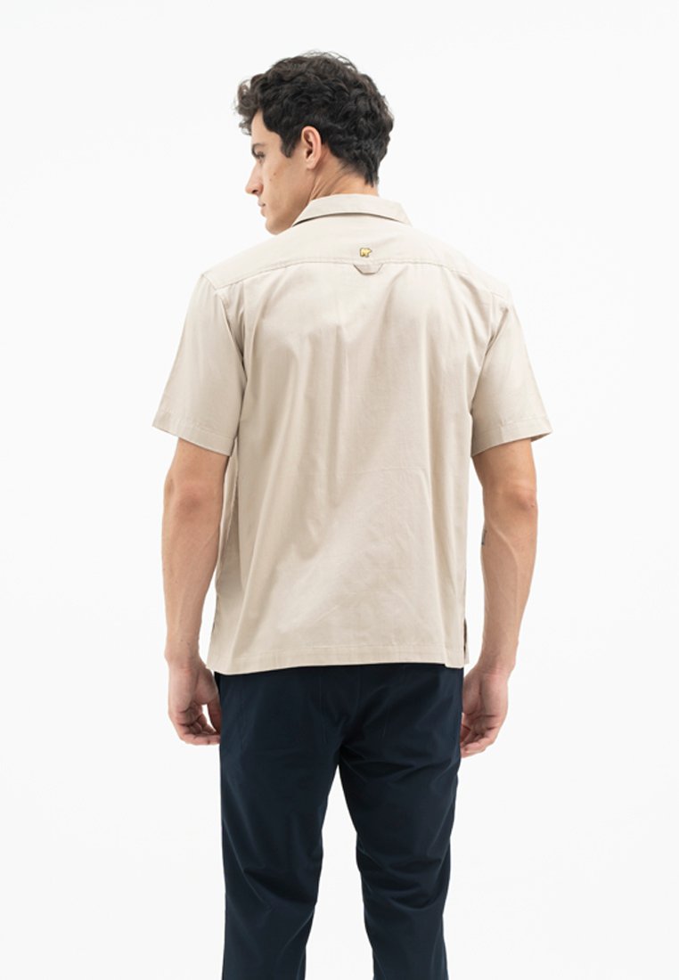 Jack Nicklaus Prodigy Kemeja Pria Lengan Pendek Regular Fit Khaki - Image 3