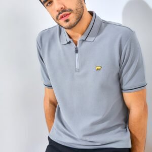 Jack Nicklaus Opera Polo Shirt Pria Regular Fit Monument Grey