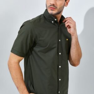 Jack Nicklaus Diamo Kemeja Pria Slim Fit Olive
