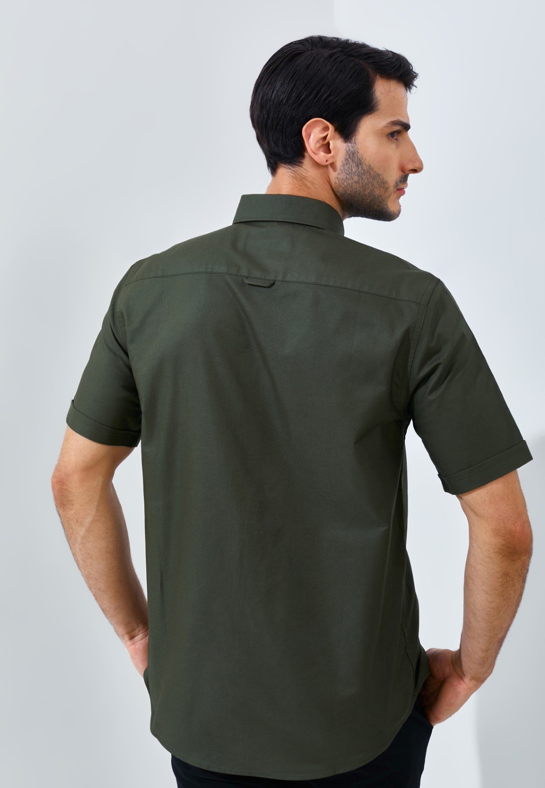 Jack Nicklaus Diamo Kemeja Pria Slim Fit Olive - Image 4