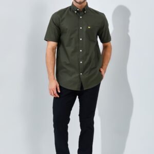 Jack Nicklaus Diamo Kemeja Pria Slim Fit Olive