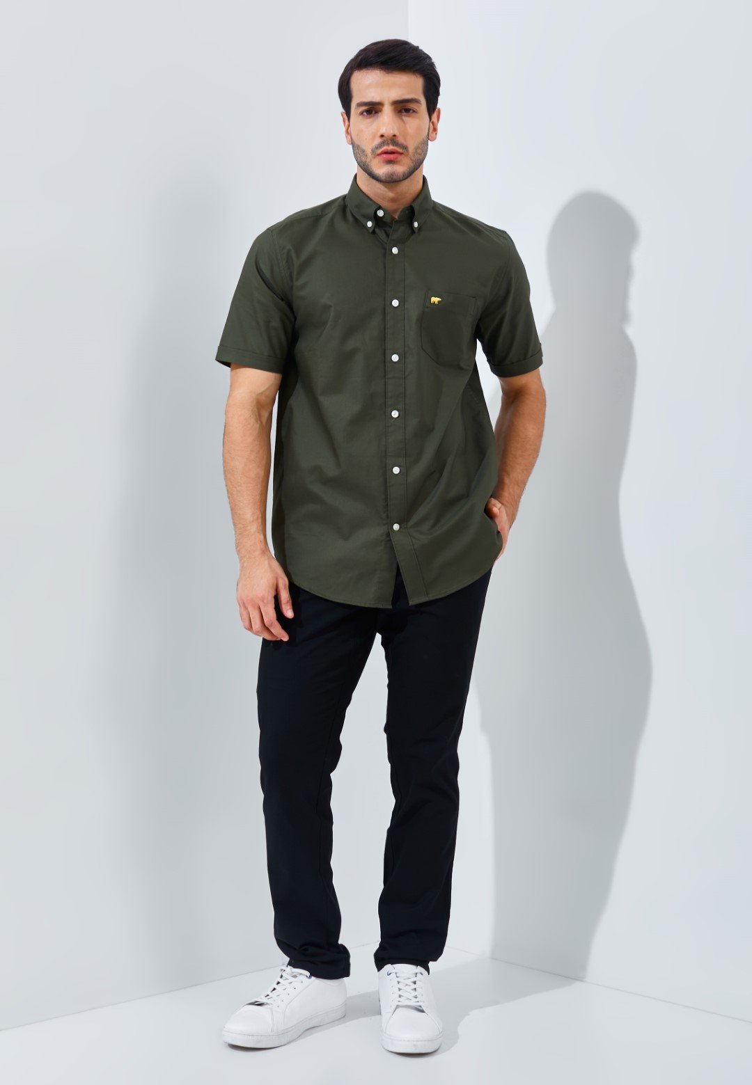 Jack Nicklaus Diamo Kemeja Pria Slim Fit Olive - Image 6