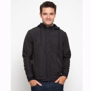 d&f Jaket pria parka - Parasut Hitam