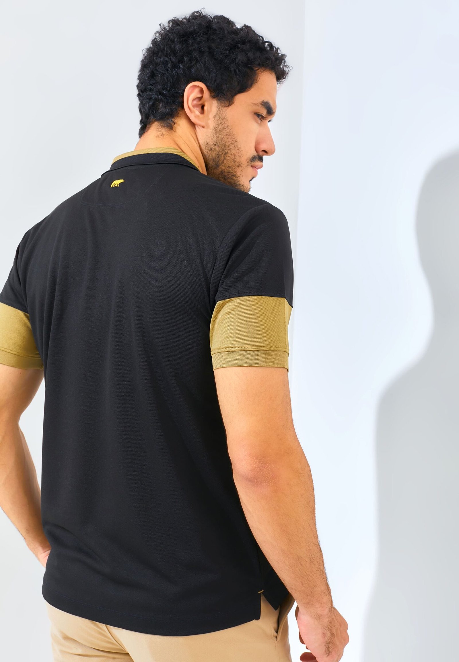 Jack Nicklaus Clark Polo Shirt Pria Slim Fit Hitam - Image 3