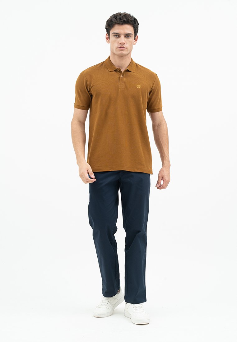 Jack Nicklaus Alto Polo Shirt Pria Regular Fit Monk's Brown - Image 5