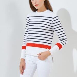 Jack Nicklaus Ebony Premium Chevron Sweater Women's Bright White