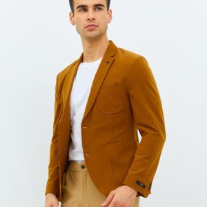 Jobb Edmond-T2 Blazer Pria Slim Fit Mustard