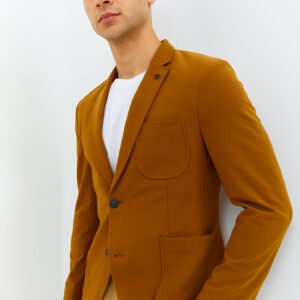 Jobb Edmond-T2 Blazer Pria Slim Fit Mustard