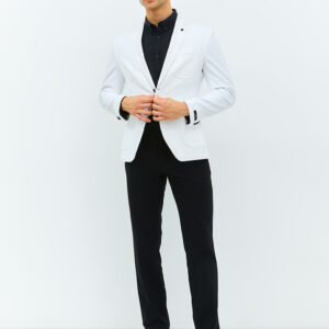 Jobb Edmond-T2 Blazer Pria Slim Fit Putih